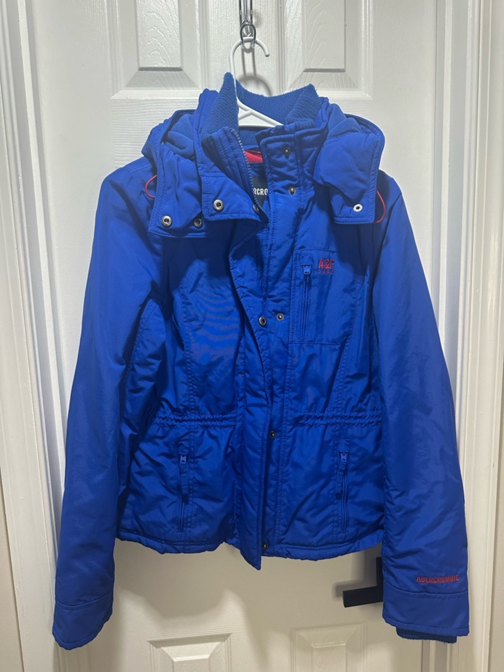 Abercrombie & Fitch Blue Hooded Winter Jacket